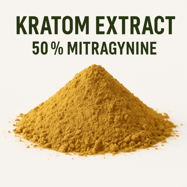 Montón de extracto de kratom en polvo